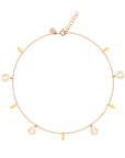 Retro Pompoms Suns Anklet