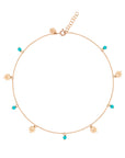Retro Pompoms Clovers Anklet
