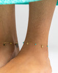 Retro Pompoms Clovers Anklet