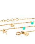 Retro Pompoms Palms Tree Anklet