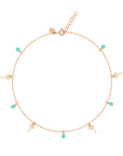 Retro Pompoms Palms Tree Anklet