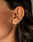 Pimp My Plain Creole Enamel UAE Diamonds Mono Earring