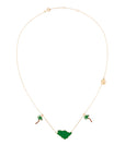 KSA Palm Tree Enamel Necklace