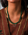 UAE Diamonds Outline with Forever Diamonds Clasp with Malachite Stones