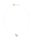 Invisible Thread with Lucky Stone Necklace - KSA