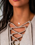 Invisible Thread with Lucky Stone Necklace - KSA