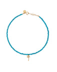Turquoise Palm Tree Anklet