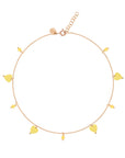Charms Pompom Anklet Heart