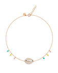 Cowrie Shell Pompoms Anklet