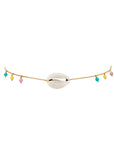 Cowrie Shell Pompoms Anklet