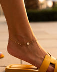 Daisy Pompom Anklet