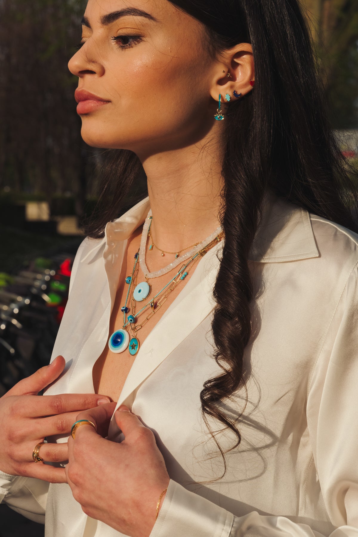 Turkish Eye Griffe Pendant With Clasp