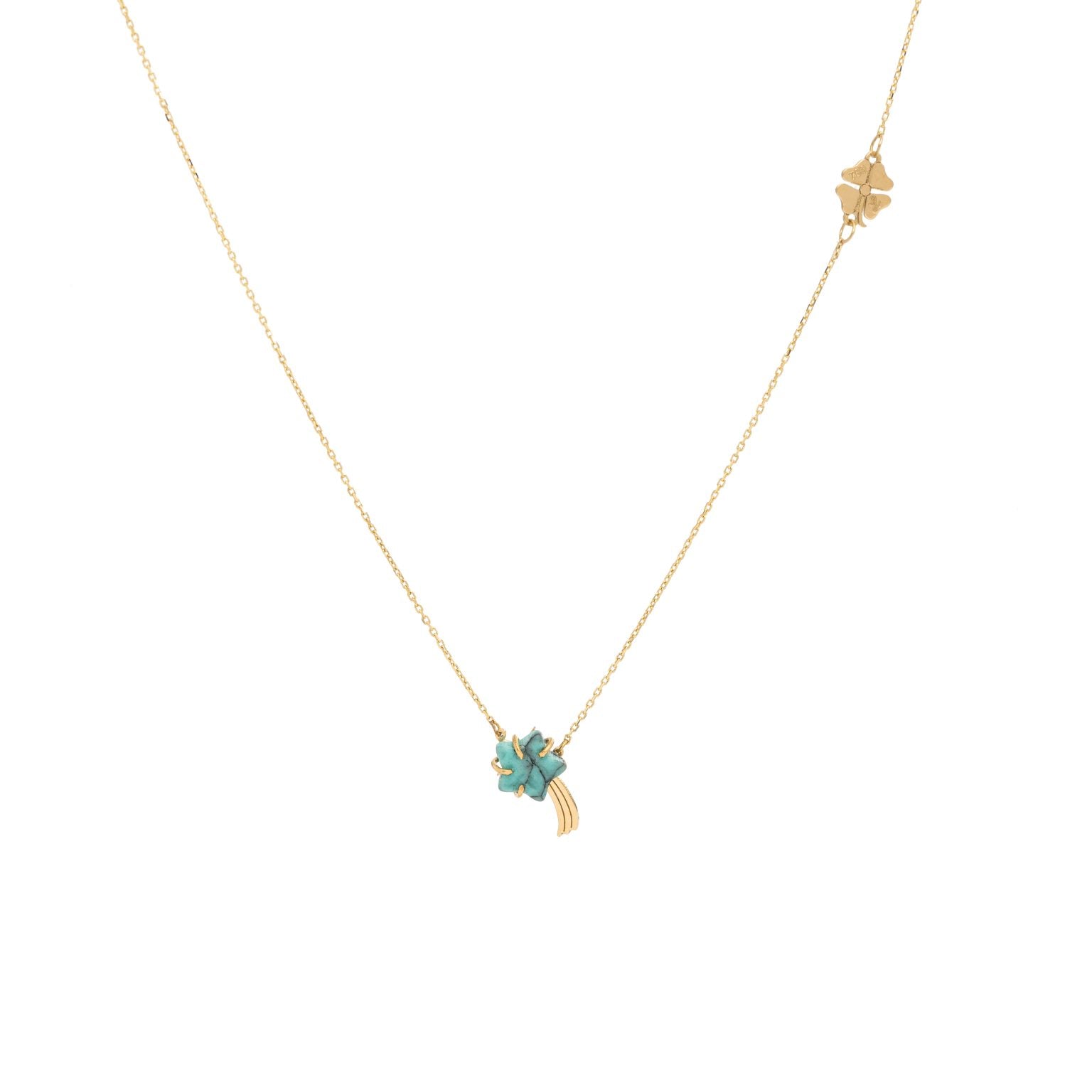 【Hei】shooting star necklace〜星のネックレス★韓国発 sv925] shooting star necklace 작고 심플한 별 펜던트가 컷팅볼