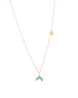 Moon Stone With A Diamond Necklace