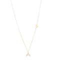 Moon Stone With A Diamond Necklace