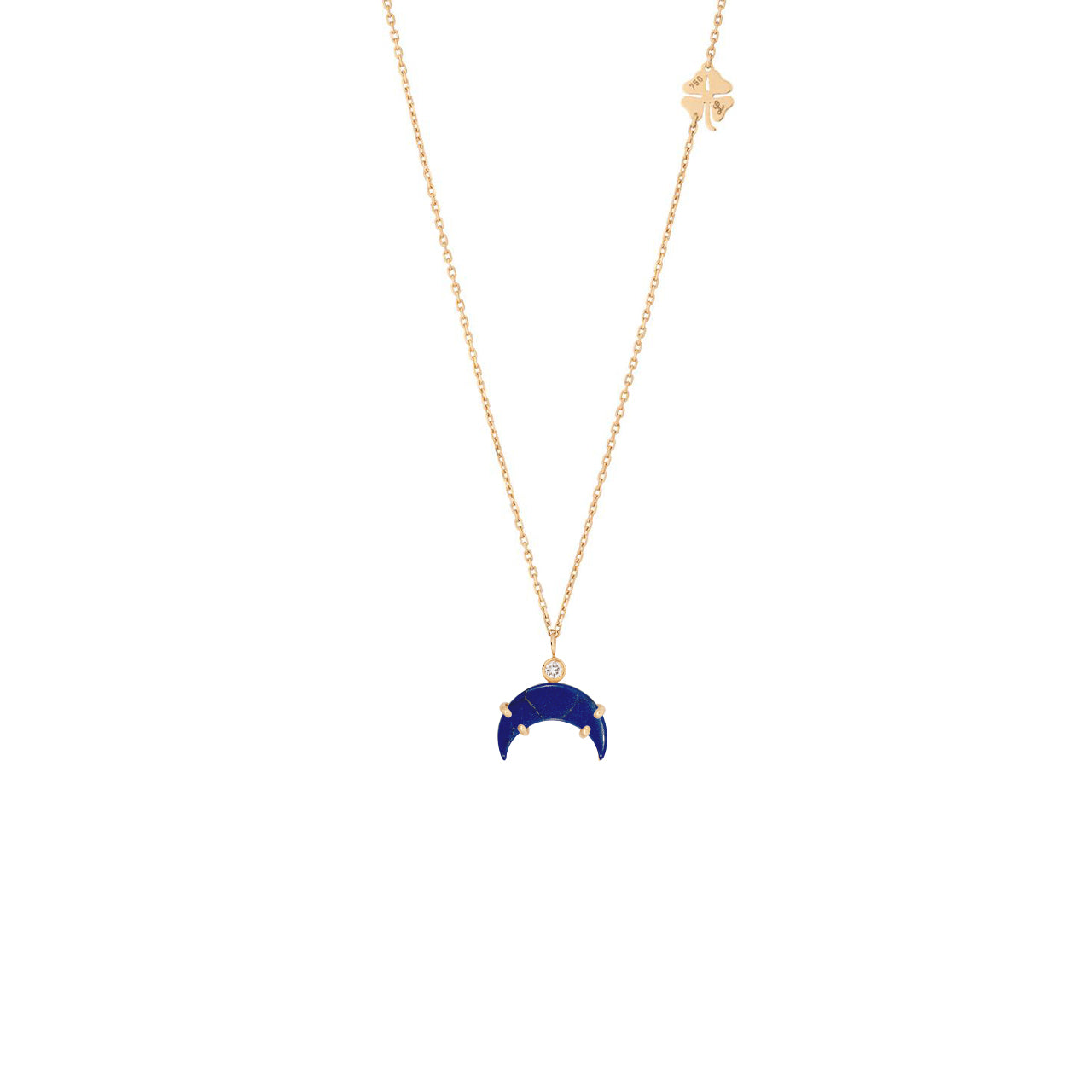 Moon Stone With A Diamond Necklace