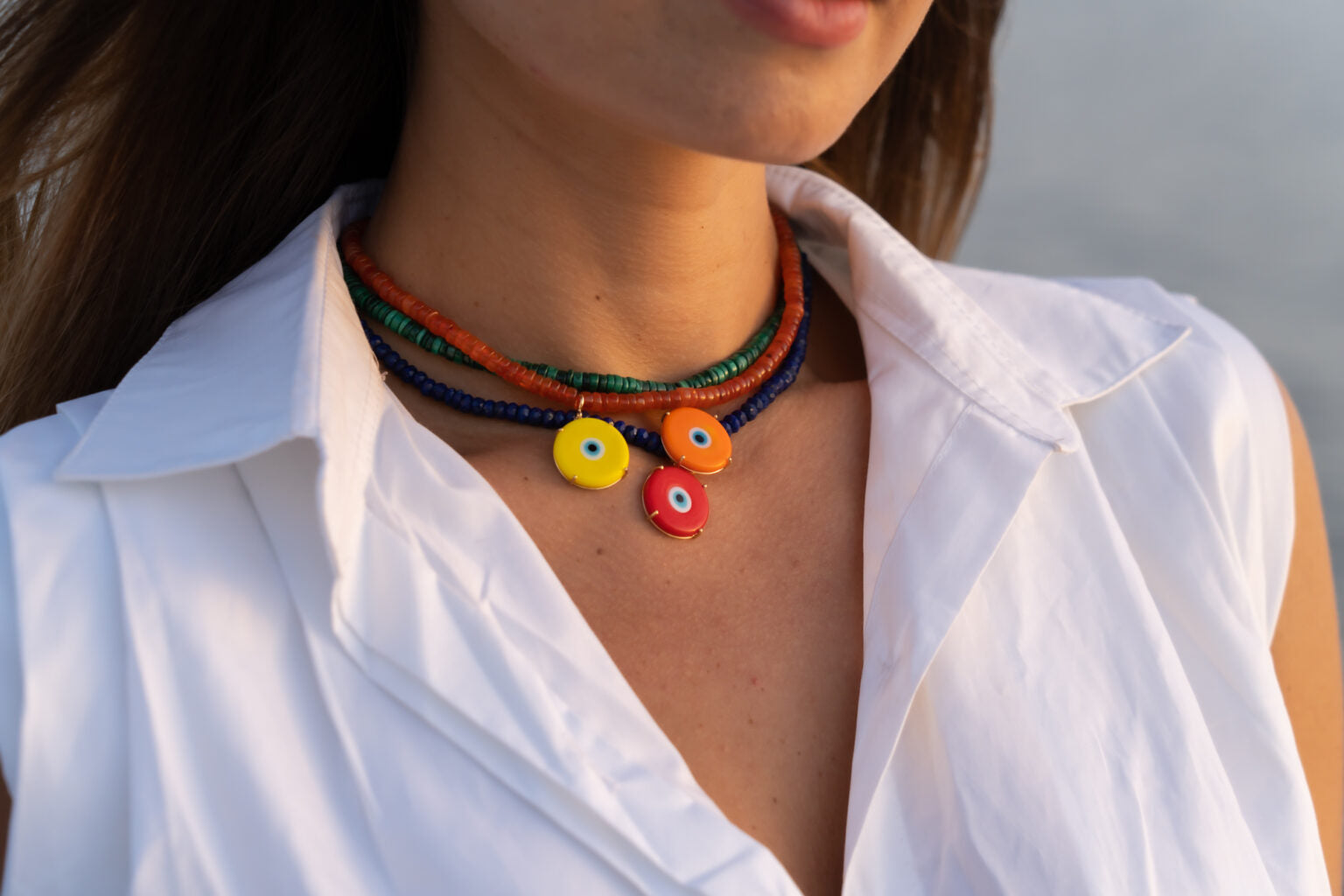 Turkish Eye Griffe Pendant With Clasp