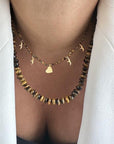 Rondelles Tiger Eye Semi Precious Stones Necklace