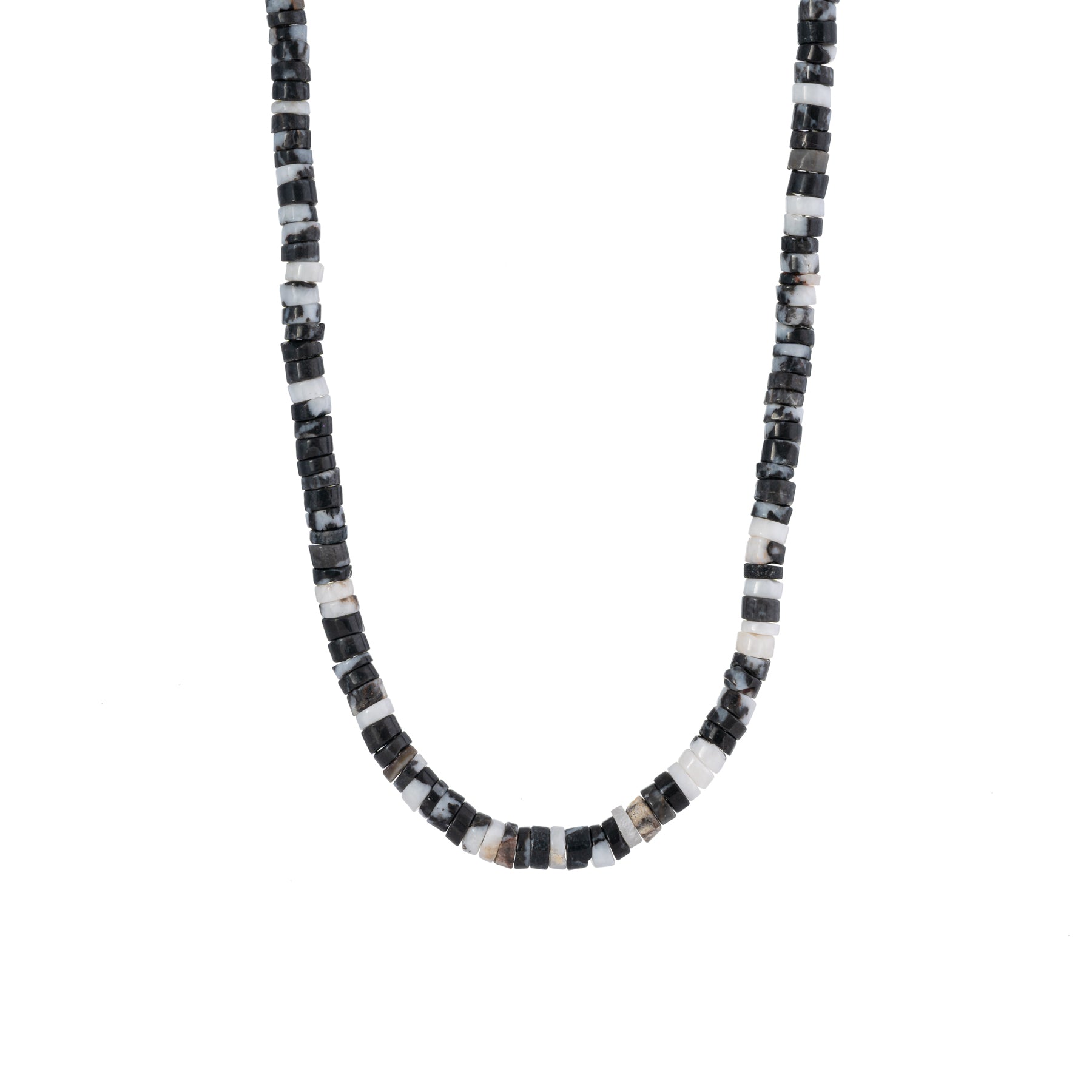 Rondelles Zebra Jasper Semi Precious Stones Necklace