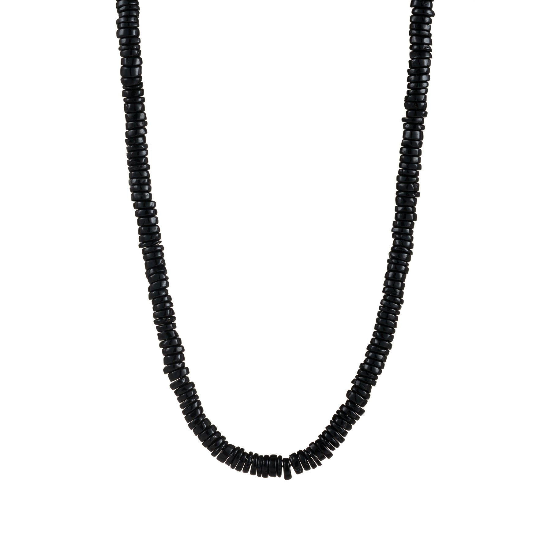 Rondelles Black Spinel Semi Precious Stones Necklace