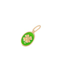 Tiny Medallion Enamel Clover Pendant