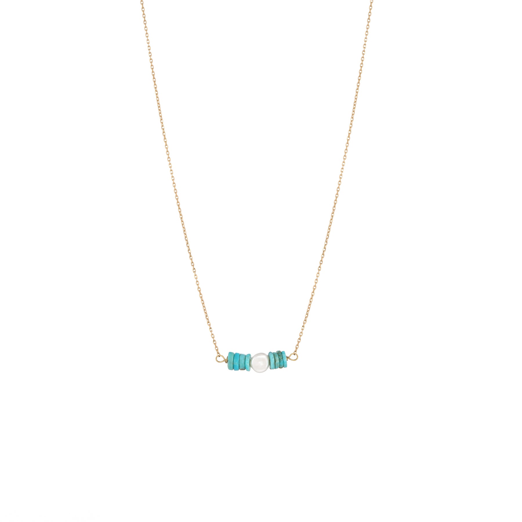 Romantic Semi Precious Bar Necklace