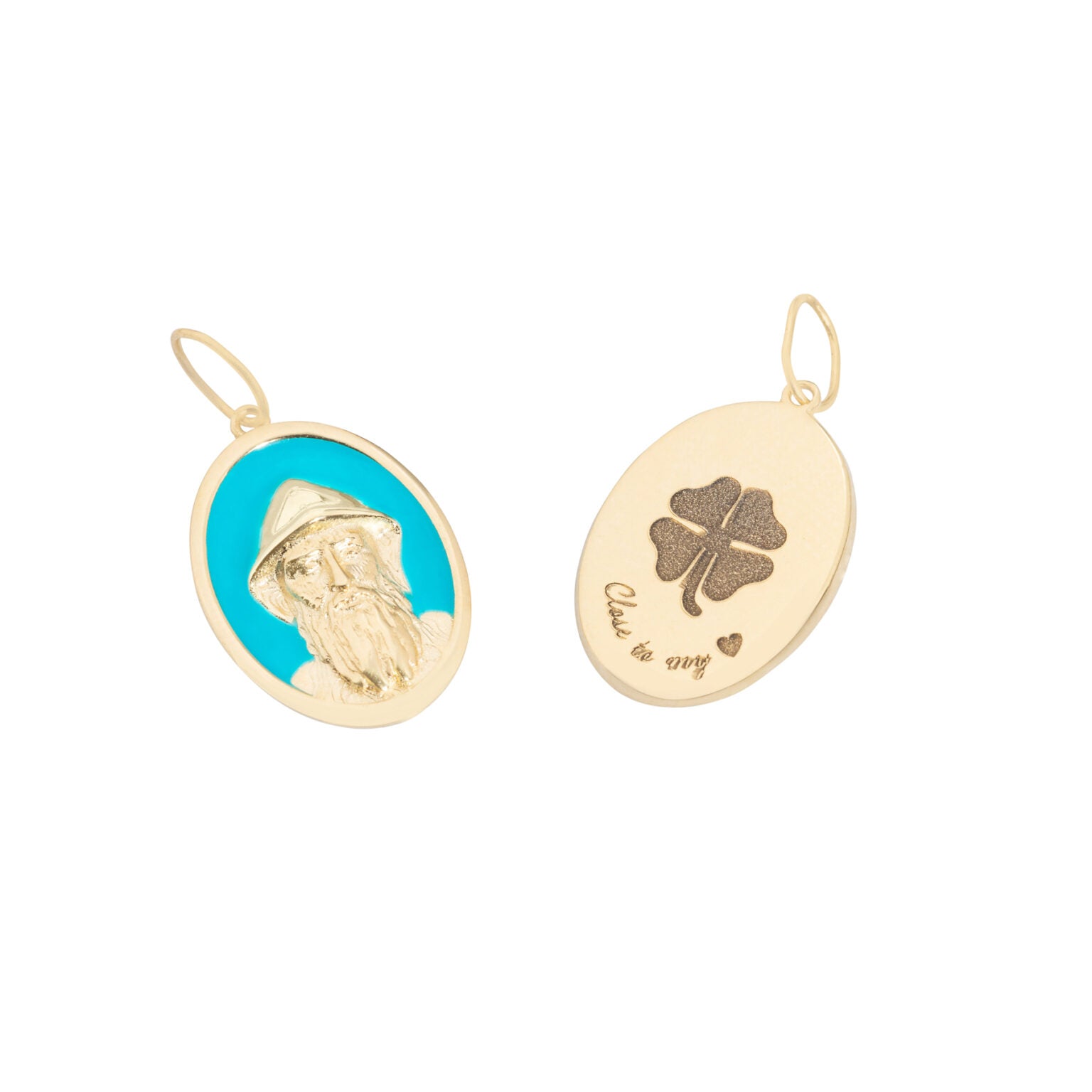 Medallion Enamel Saint Charbel Pendant