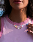 Sea Shells Pompons Necklace