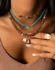 My African Cowrie Shell With 1 Diamond Necklace