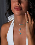Invisible Thread with Lucky Stone Necklace - Lebanon