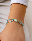 Tiny Medallion Enamel Eye Cord Bracelet - Kids