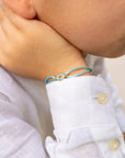 Tiny Medallion Enamel Star Cord Bracelet - Kids