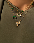 Palm Tree Matte Necklace