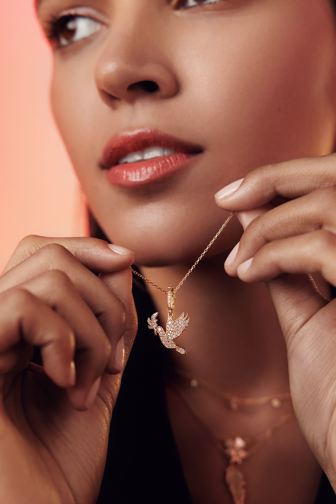 So Precious Dove Full Diamonds Pendant With Diamonds Forever Clasps