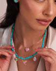 So Precious Dove Pink Saphires Pendant With Forever Clasps