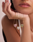So Precious Love Yellow And Blue Saphires Necklace