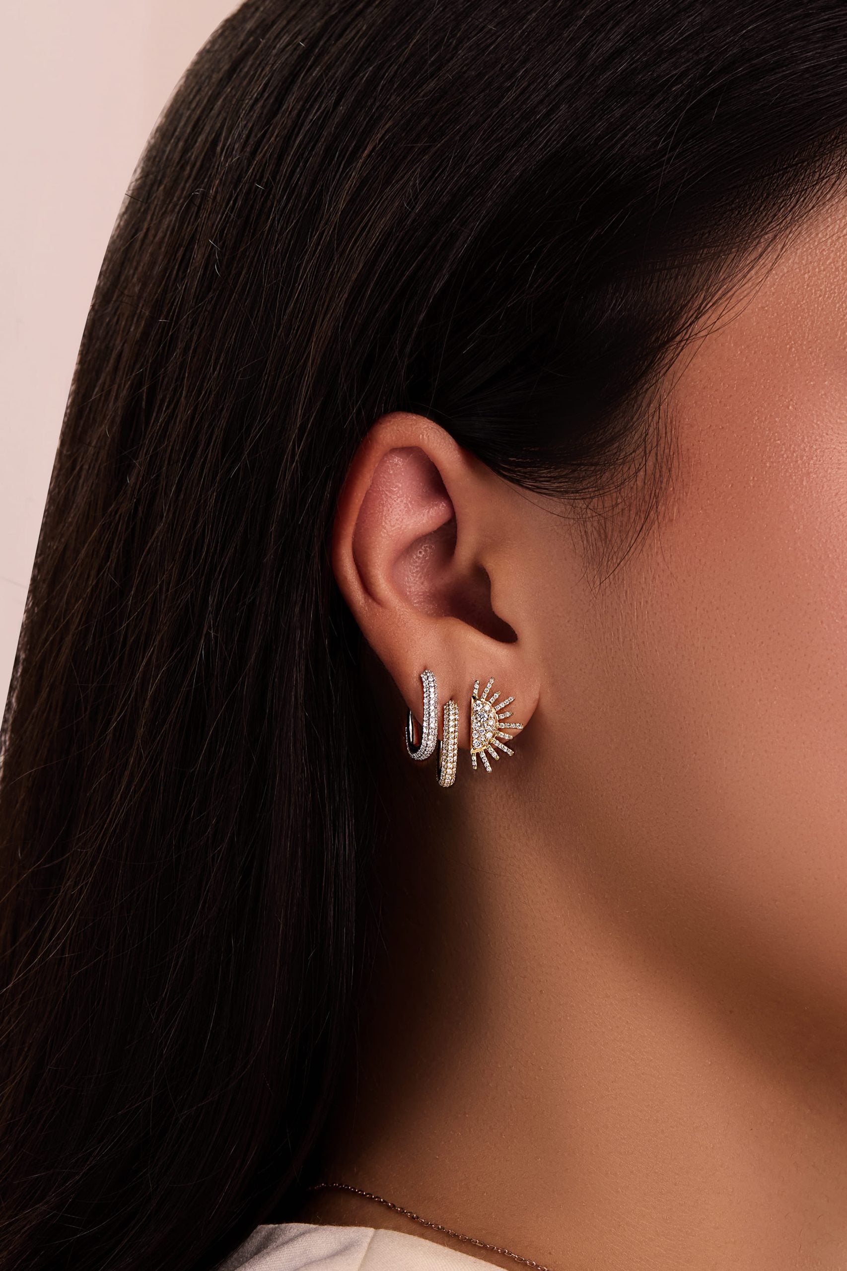 Mono Diamond Bridge Earrings