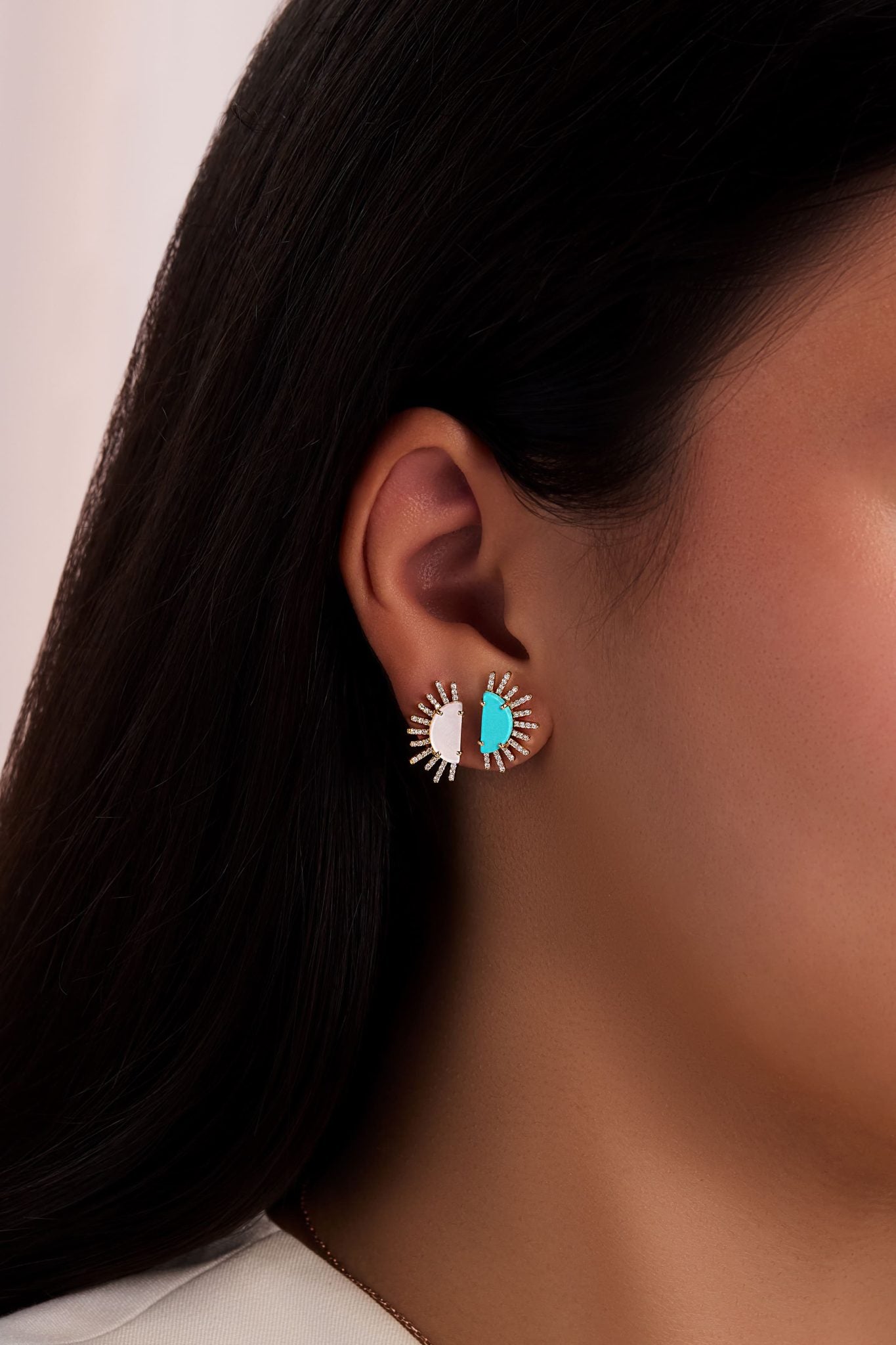 Newest Sunset Crush Full Pavé Diamonds Earrings