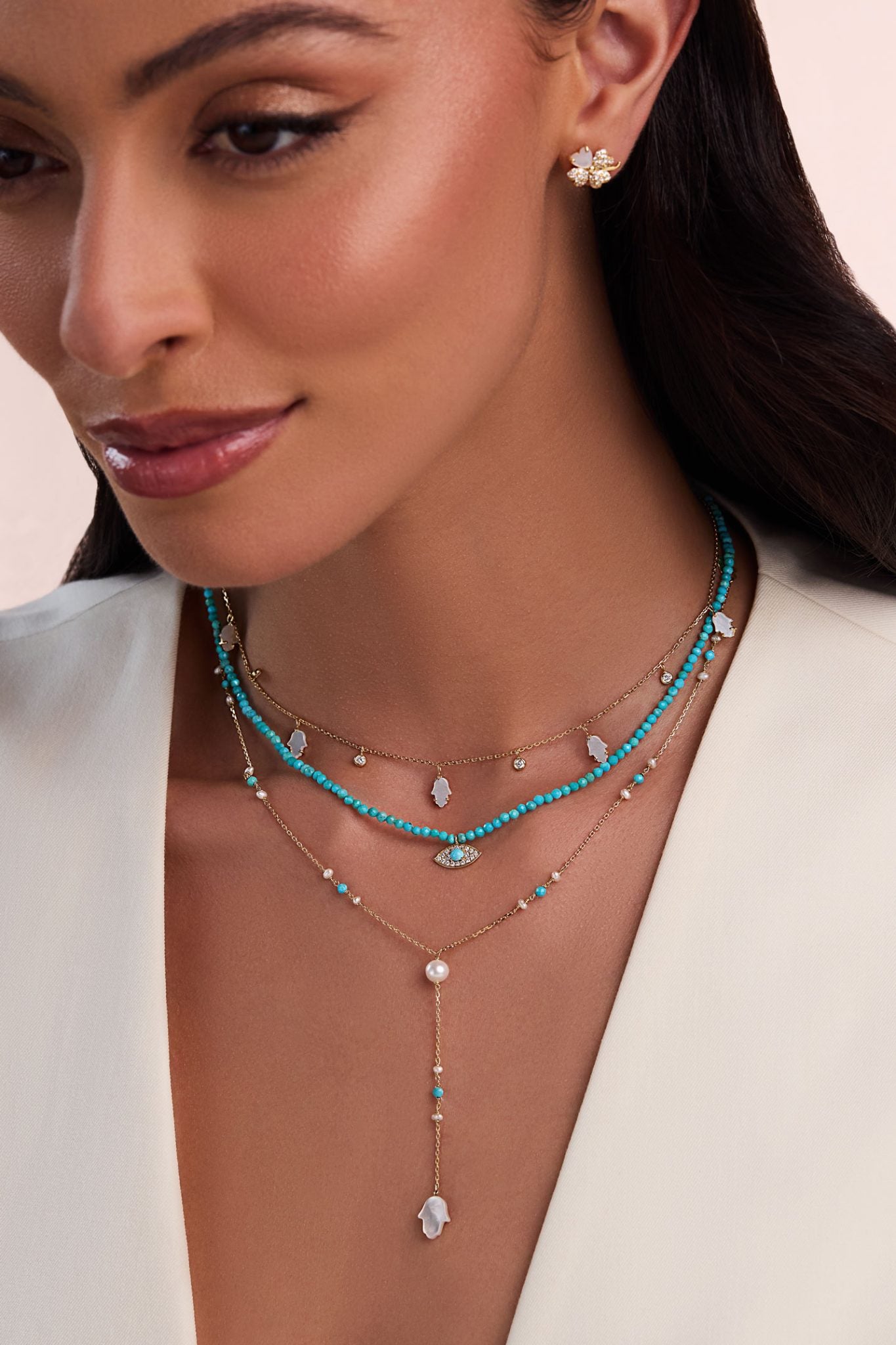 Diamonds Eye on a Semi Precious Choker