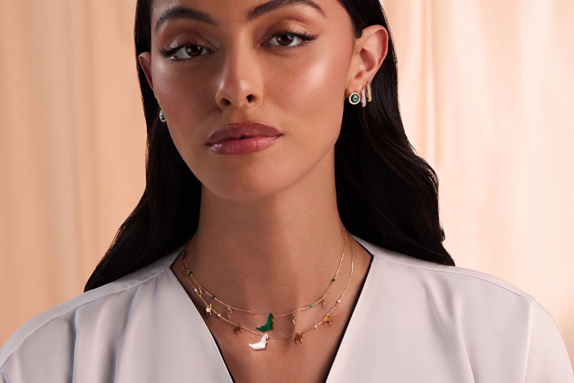 Mono Diamond Bridge Earrings