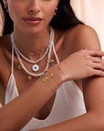 Rainbow Moonstones Rondelles 6-7.5mm