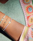 Tiny Medallion Enamel Horseshoe Cord Bracelet