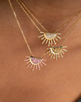 So Precious Sunrise Madness Pavé Diamonds Necklace