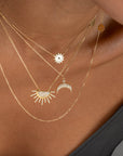 So Precious Moonstone Pave Diamonds Necklace