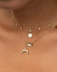 So Precious Moonstone Pave Diamonds Necklace