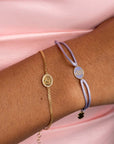 Tiny Medallion Diamonds Allah Double Chain Bracelet