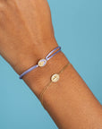 Tiny Medallion Diamonds Our Lady Double Chain Bracelet