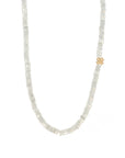 Rondelles Rainbow Moonstones Semi Precious Stones Necklace