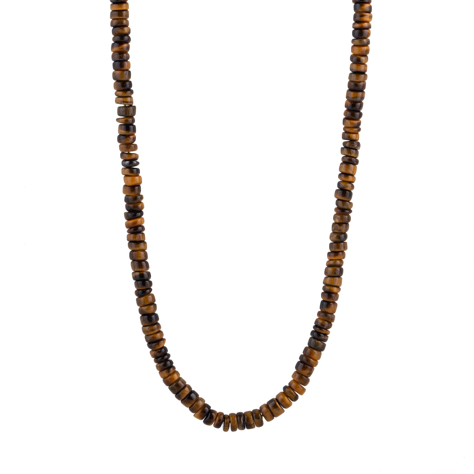 Rondelles Tiger Eye Semi Precious Stones Necklace