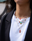 Lips Enamel Pendant With Forever Clasp
